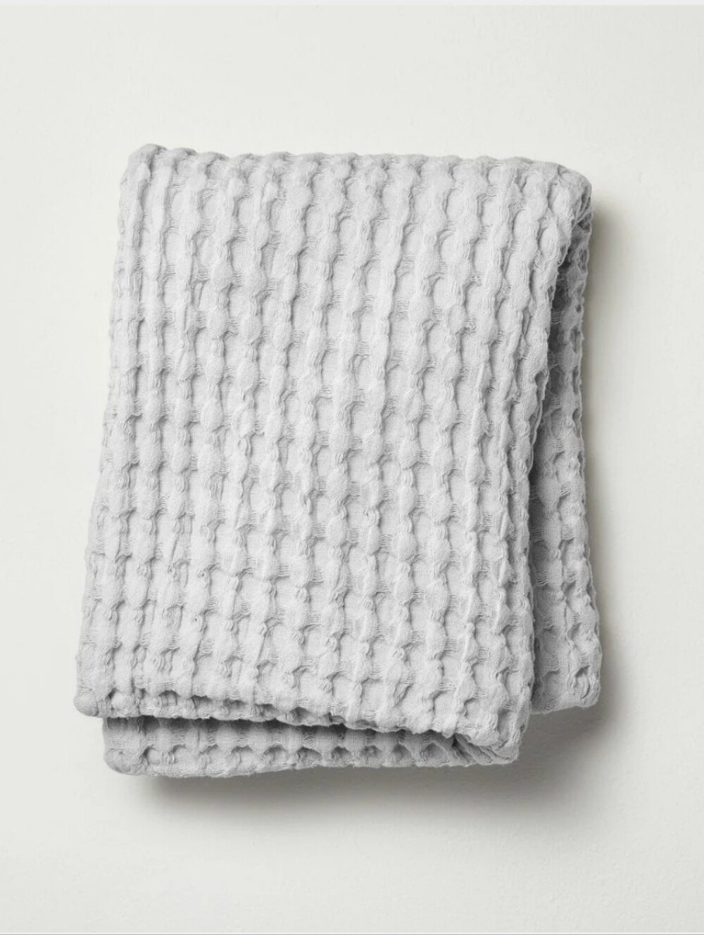 Waffle Body Pillow Cover Light Gray - Casaluna™: Cotton Zipper Closure, Machine